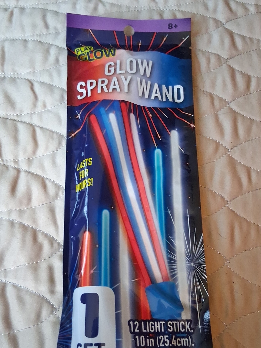 Play Glow Spray Wand Party Light Sticks - Red, Blue, White (12 Pack)